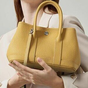 Brand New Genuine Leather Garden Tote Bag for Women,Top Handle Shoulder Bag